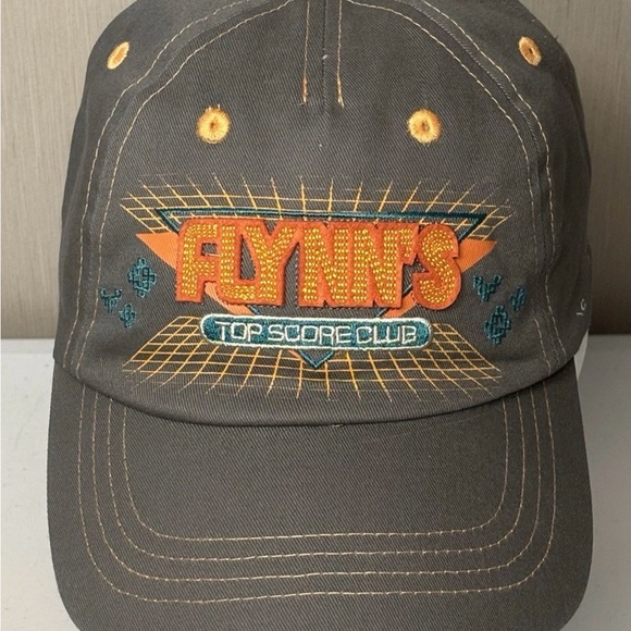 Disney Other - Tron Hat Disney Park Exclusive Flynns Top Score Club Hook And Loop Embroidered